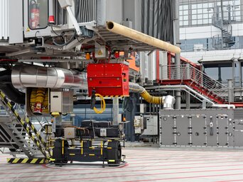 Bei jeder Fluggastbrücke ist ein entsprechendes Lüftungsgerät fix installiert. Die Geräte wurden in den Kategorien D und E ausgeliefert. | © Walter Bösch GmbH & Co KG