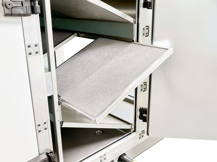 Der Alugestrickfilter (Fettfangfilter) entzieht der Luft die Fettpartikel, reinigt so die Luft und schützt das Gerät vor Verschmutzungen. | © bösch - heizung.klima.lüftung