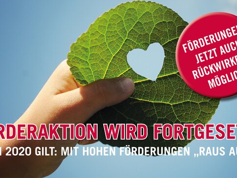 Erfolgreiche Förderaktion "Raus aus Öl" wird 2020 fortgesetzt!