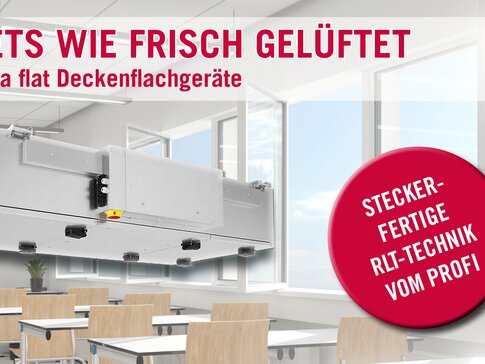 bösch optima flat Deckenflachgeräte: Stets wie frisch gelüftet | © bösch heizung.klima.lüftung