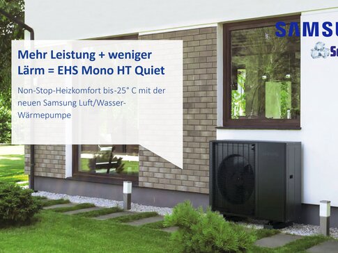 Die neue Luft/Wasser-Wärmepumpe Samsung EHS Mono HT Quiet | © SamCool
