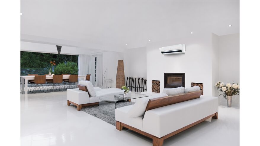 SamCool  Samsung RAC Comfort Single Split Klimaanlage in einem Wohnzimmer