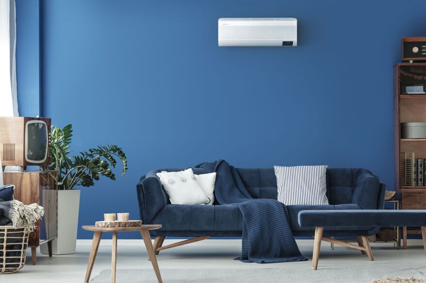 Samsung RAC Single Split Klimaanlage in einem Wohnzimmer | © Samsung/SamCool GmbH
